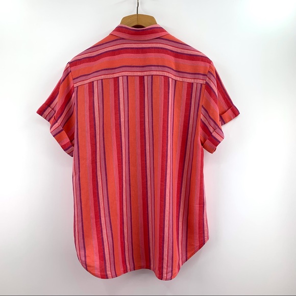 Cabi Tickled Pink Button Down Short Sleeve Shirt, #5977, Medium - Picture 13 of 16